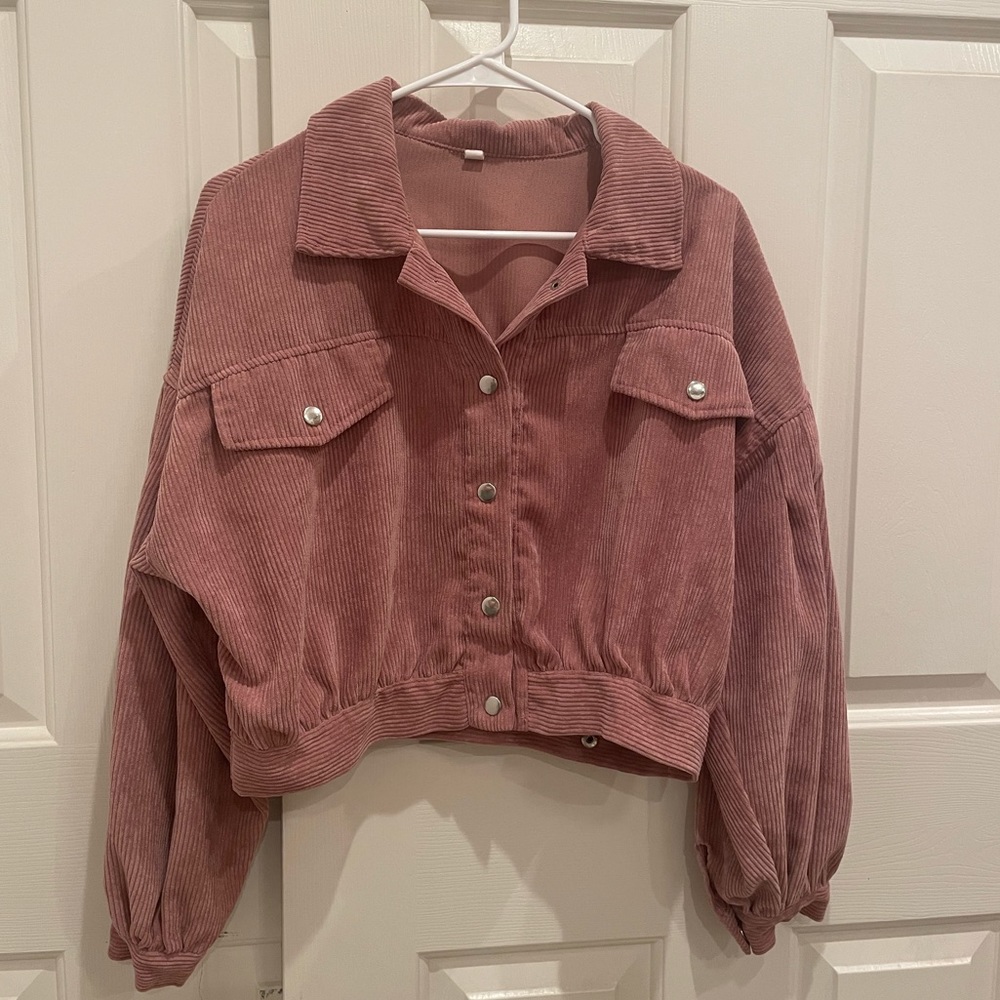 Corduroy Cropped Jacket - M